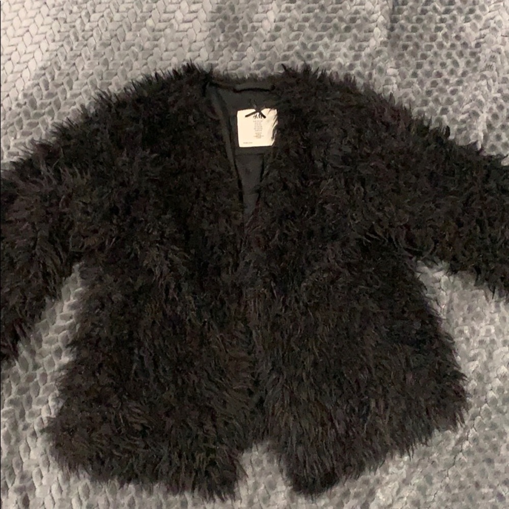 Girl Faux fur dressy jacket-H&M